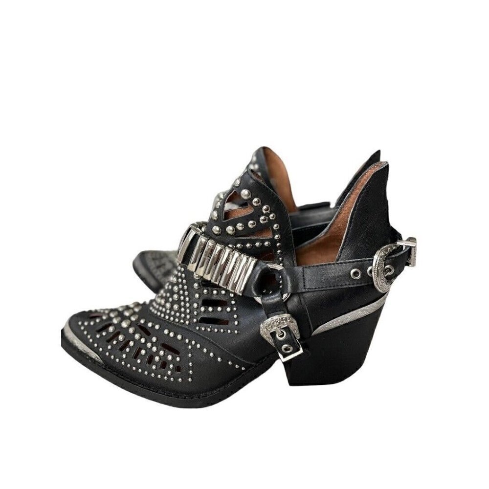 Jeffrey Campbell Black Studded Women's Shoes Boots
